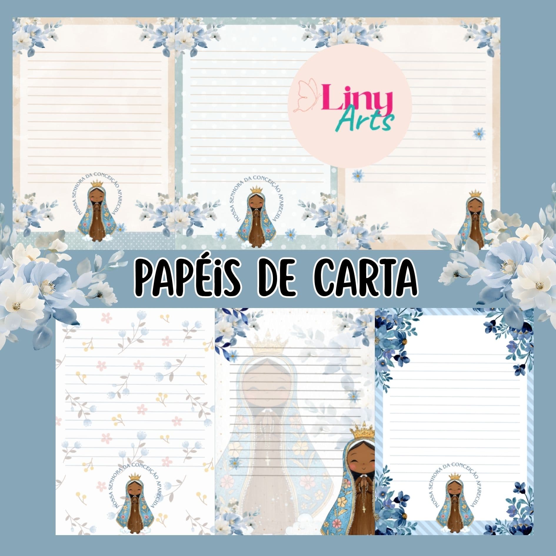 Papel de carta Nossa Senhora Aparecida